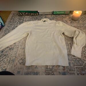 Ivory bell sleeved mockneck sweater from Banana Republic